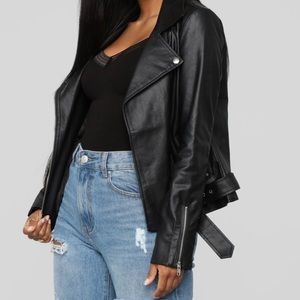 Faux leather Moto Jacket